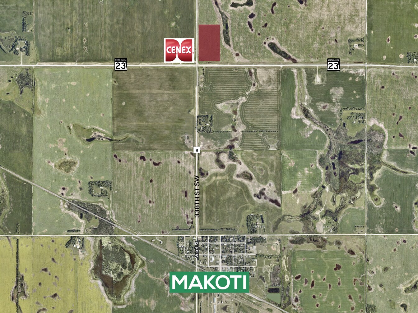 Highway 23, Makoti, ND à vendre Aérien- Image 1 de 2