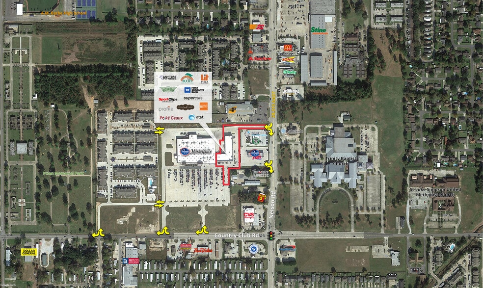 4740 Nelson Rd, Lake Charles, LA for lease - Aerial - Image 2 of 25