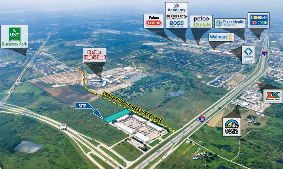 NWQ I-35 & LOOP 288, Denton, TX for lease - Building Photo - Image 1 of 3