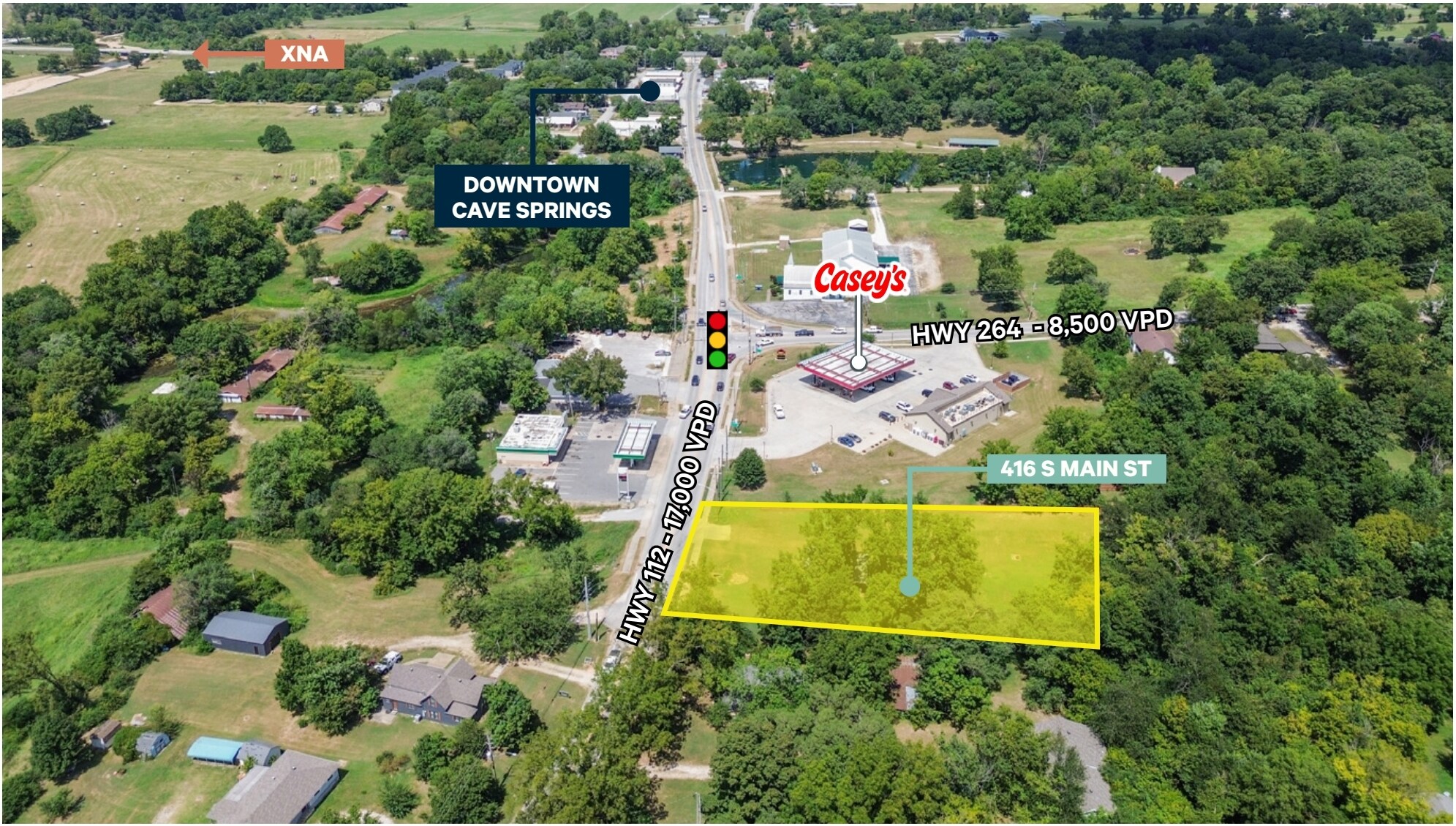 416 S Main St, Cave Springs, AR à vendre Aérien- Image 1 de 7