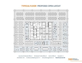 1185 Avenue of the Americas, New York, NY à louer Plan d’étage- Image 2 de 5