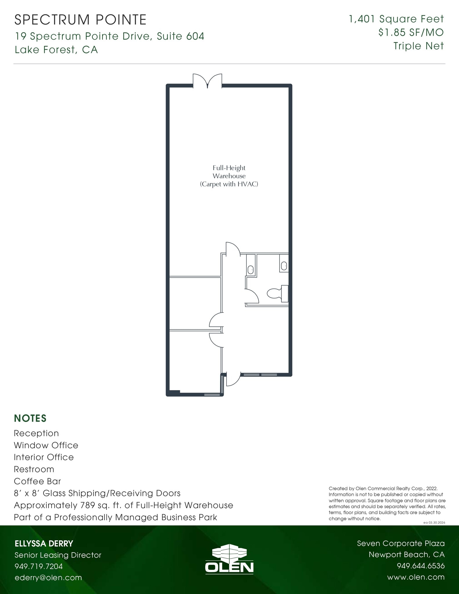 19 Spectrum Pointe Dr, Lake Forest, CA for lease Floor Plan- Image 1 of 1