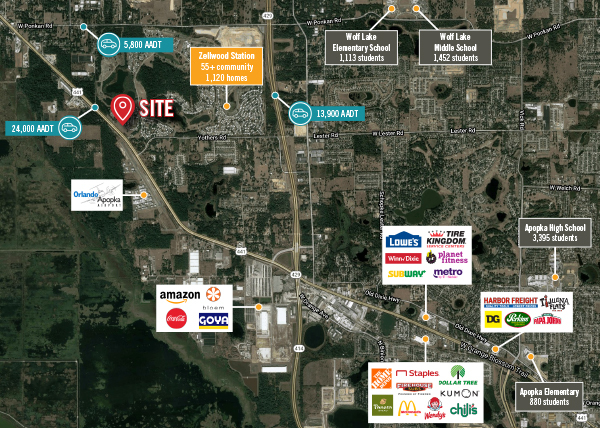 W. Orange Blossom Trail, Zellwood, FL for lease - Aerial - Image 1 of 4