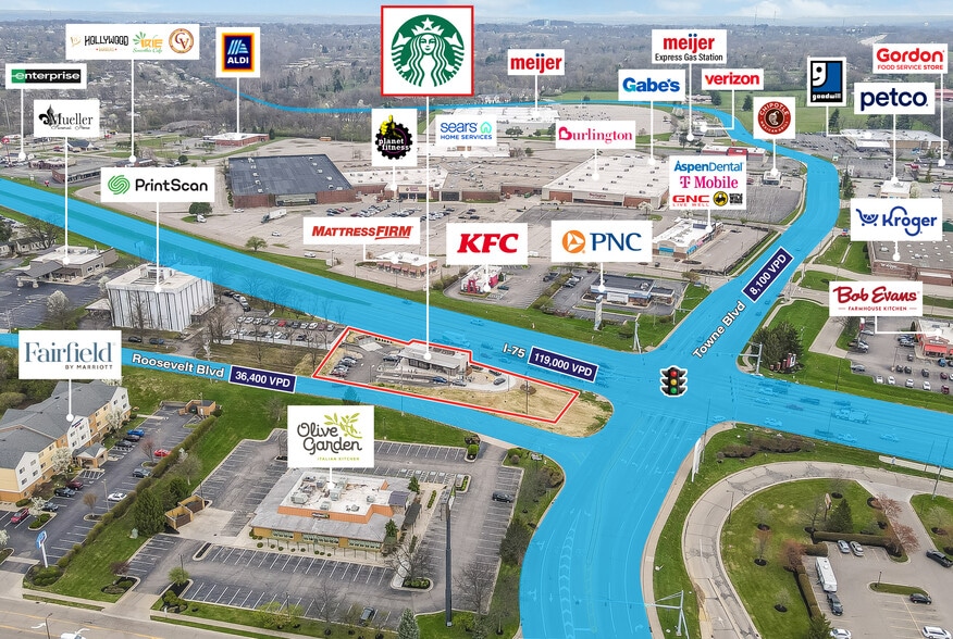 6700 Roosevelt Ave, Middletown, OH for sale - Aerial - Image 2 of 5