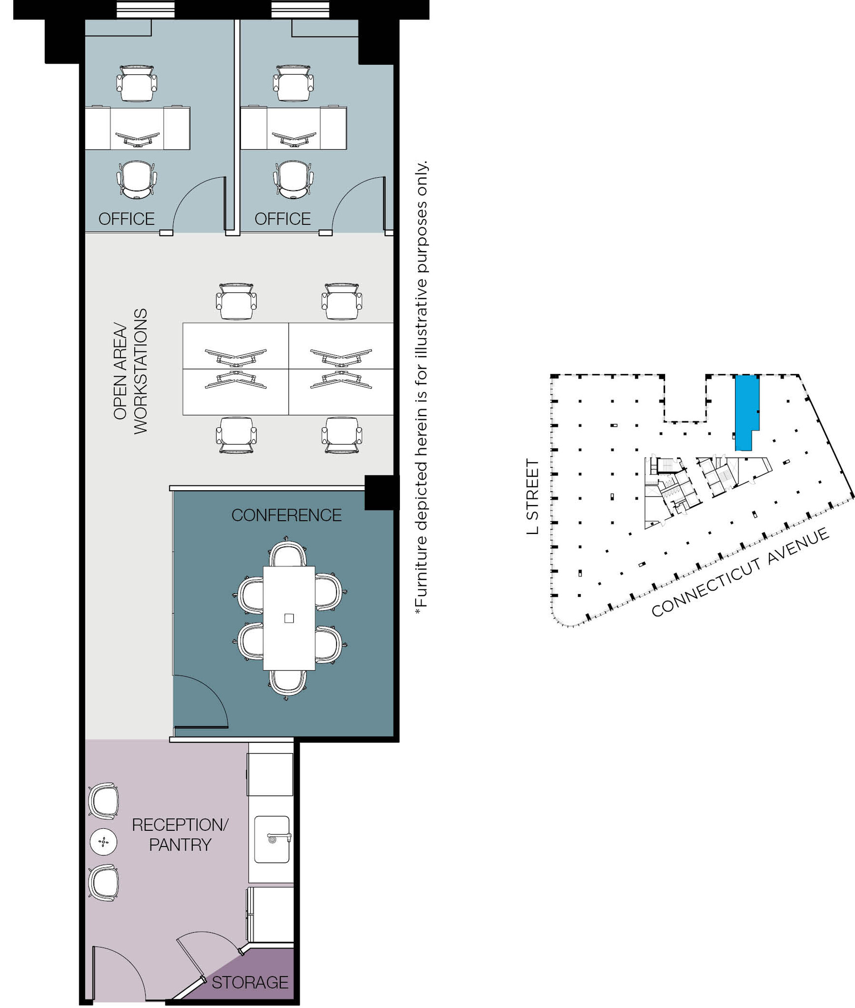 1025 Connecticut Ave NW, Washington, DC à louer Plan d  tage- Image 1 de 1