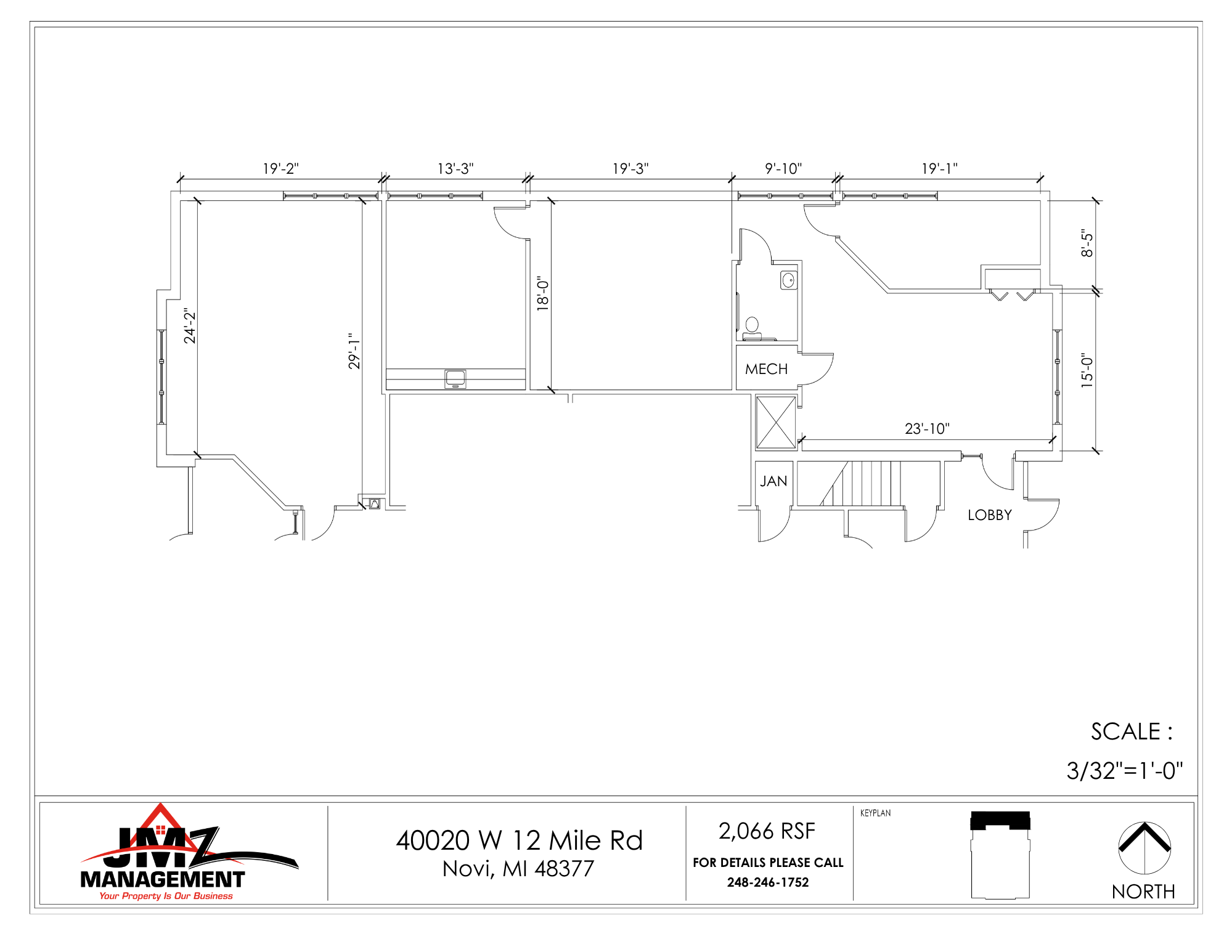 19725 Allen Rd, Brownstown Twp, MI à louer Plan d’étage- Image 1 de 9