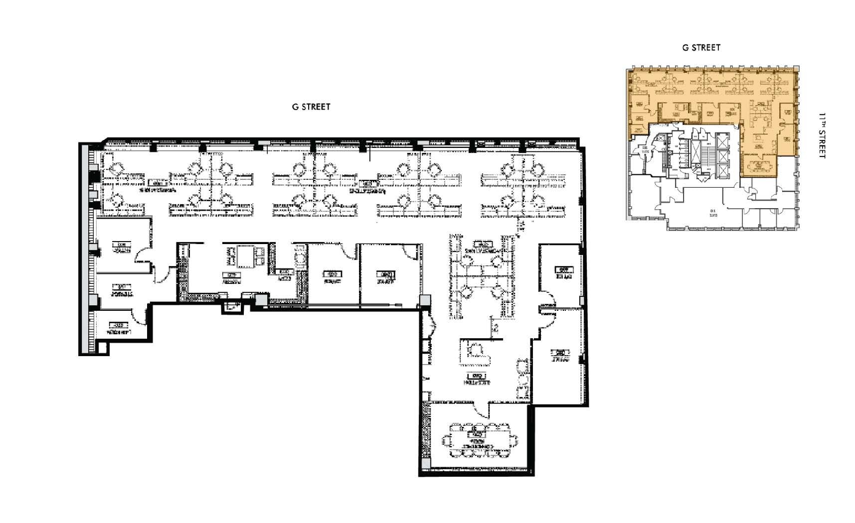 1100 G St NW, Washington, DC for lease Floor Plan- Image 1 of 1