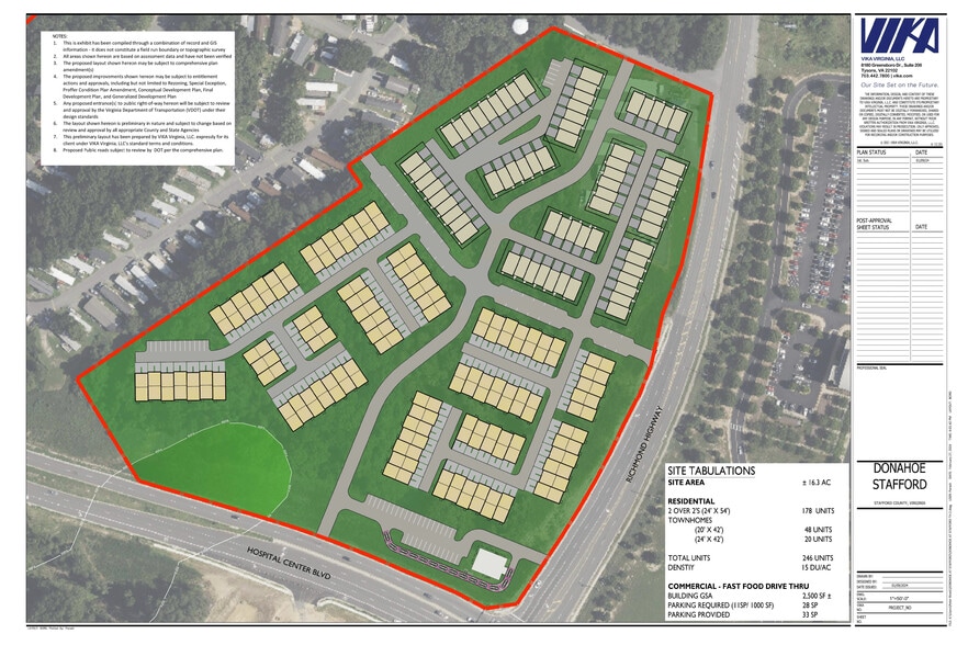 2023 Richmond Hwy, Stafford, VA à vendre - Plan de site - Image 2 de 2