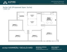 10750 Hammerly Blvd, Houston, TX for lease Floor Plan- Image 1 of 3