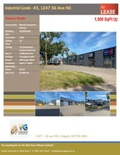 1247 36th Ave NE, Calgary, AB for lease Interior Photo- Image 1 of 17