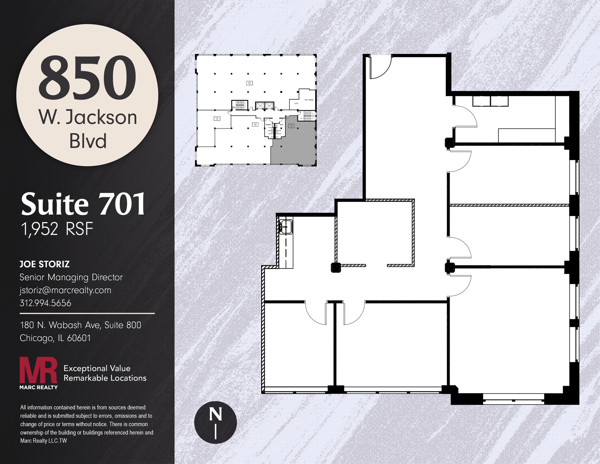 850 W Jackson Blvd, Chicago, IL for lease Floor Plan- Image 1 of 11