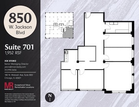850 W Jackson Blvd, Chicago, IL for lease Floor Plan- Image 1 of 11