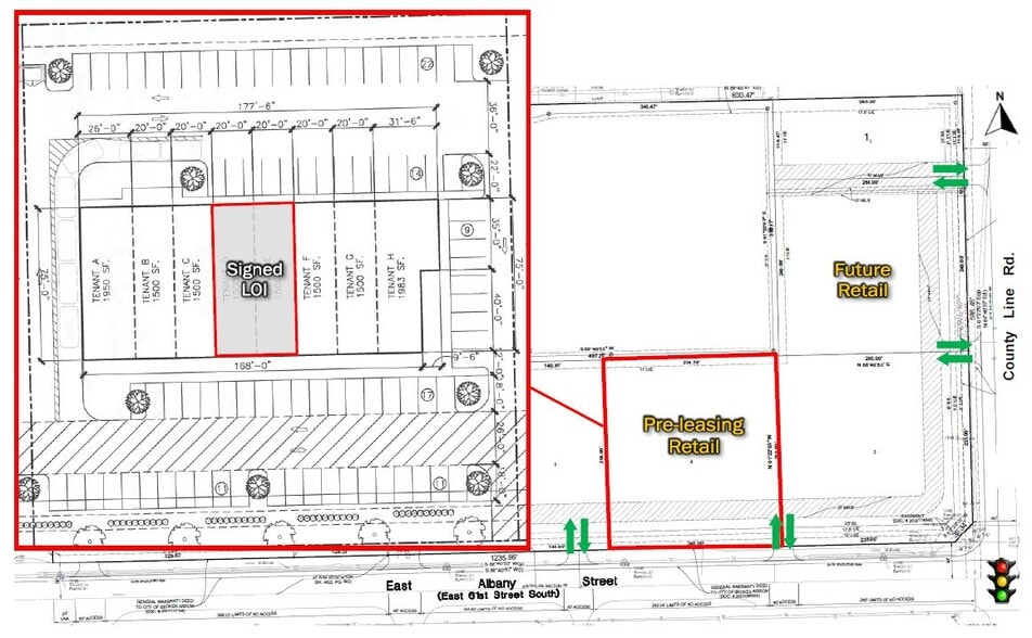 Northwest Corner of E Albany & County Line Rd, Broken Arrow, OK à louer - Plan de site - Image 2 de 2