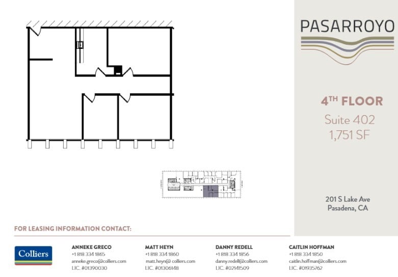 225 S Lake Ave, Pasadena, CA for lease Floor Plan- Image 1 of 1