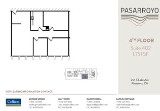 225 S Lake Ave, Pasadena, CA for lease Floor Plan- Image 1 of 1