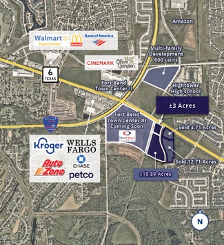 Plus de détails pour Higwhay 6, Fresno, TX - Terrain à vendre