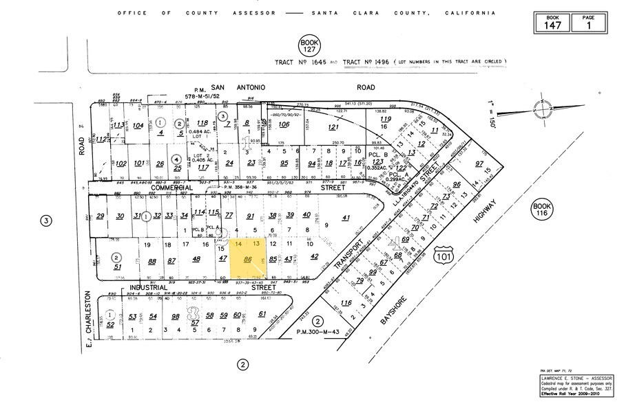 937-945 Industrial Ave, Palo Alto, CA à louer - Plan cadastral - Image 2 de 5