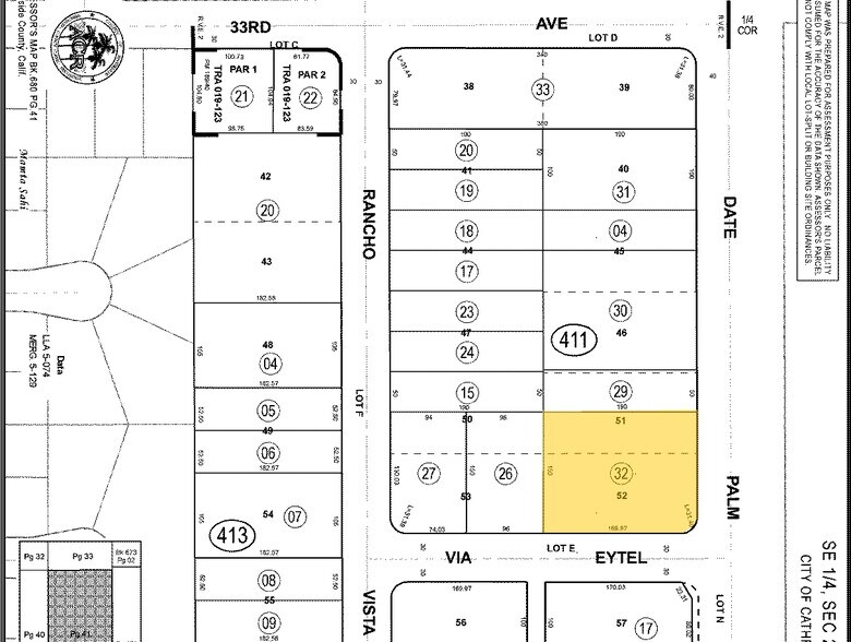 68980 Via Eytel Rd, Cathedral City, CA à vendre - Plan cadastral - Image 2 de 32