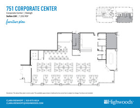 701 Corporate Center Dr, Raleigh, NC à louer Plan d’étage- Image 1 de 2