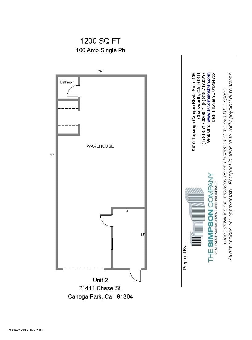 21410-21420 Chase St, Canoga Park, CA for lease Floor Plan- Image 1 of 1