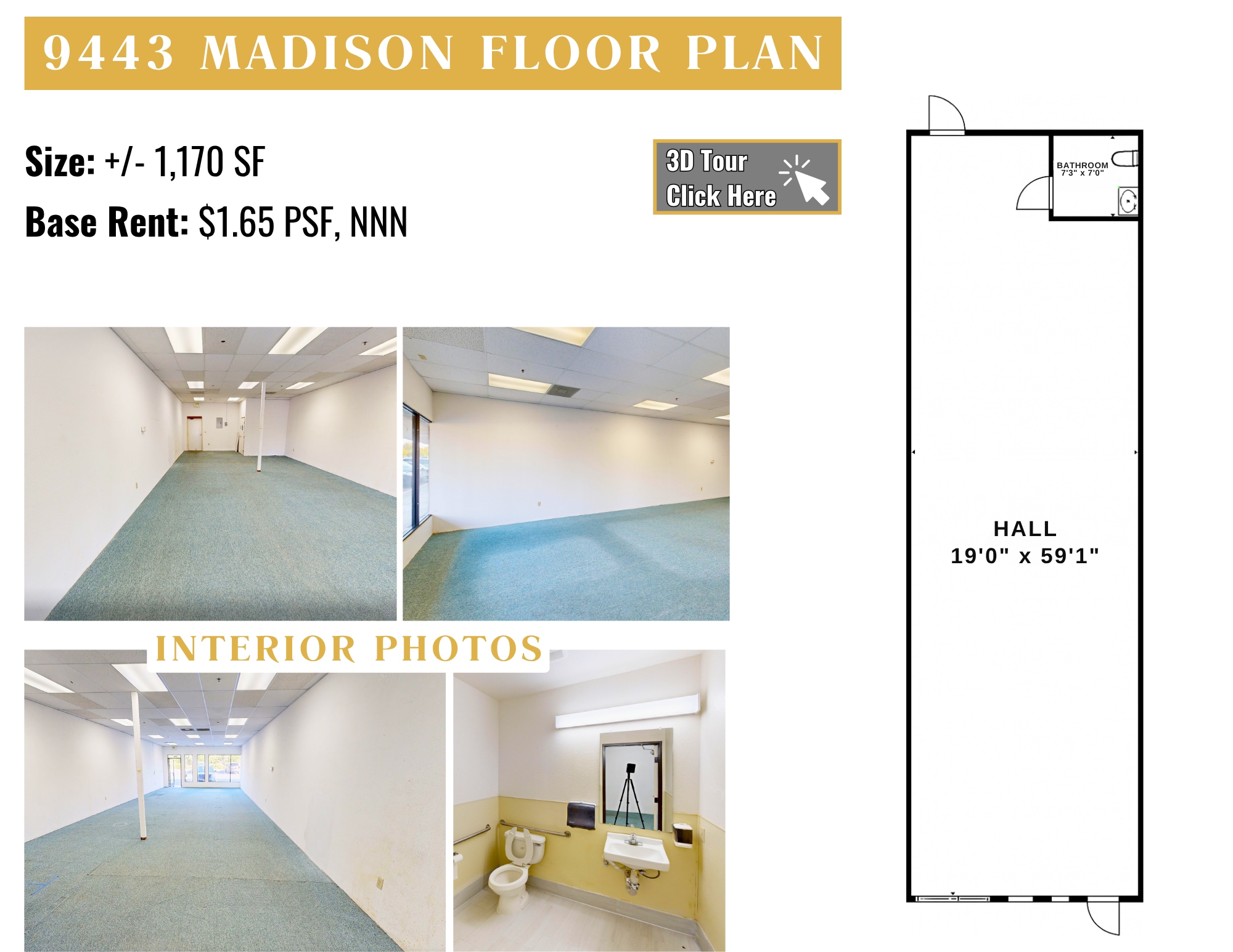 9407-9417 Madison Ave, Orangevale, CA for lease Interior Photo- Image 1 of 3