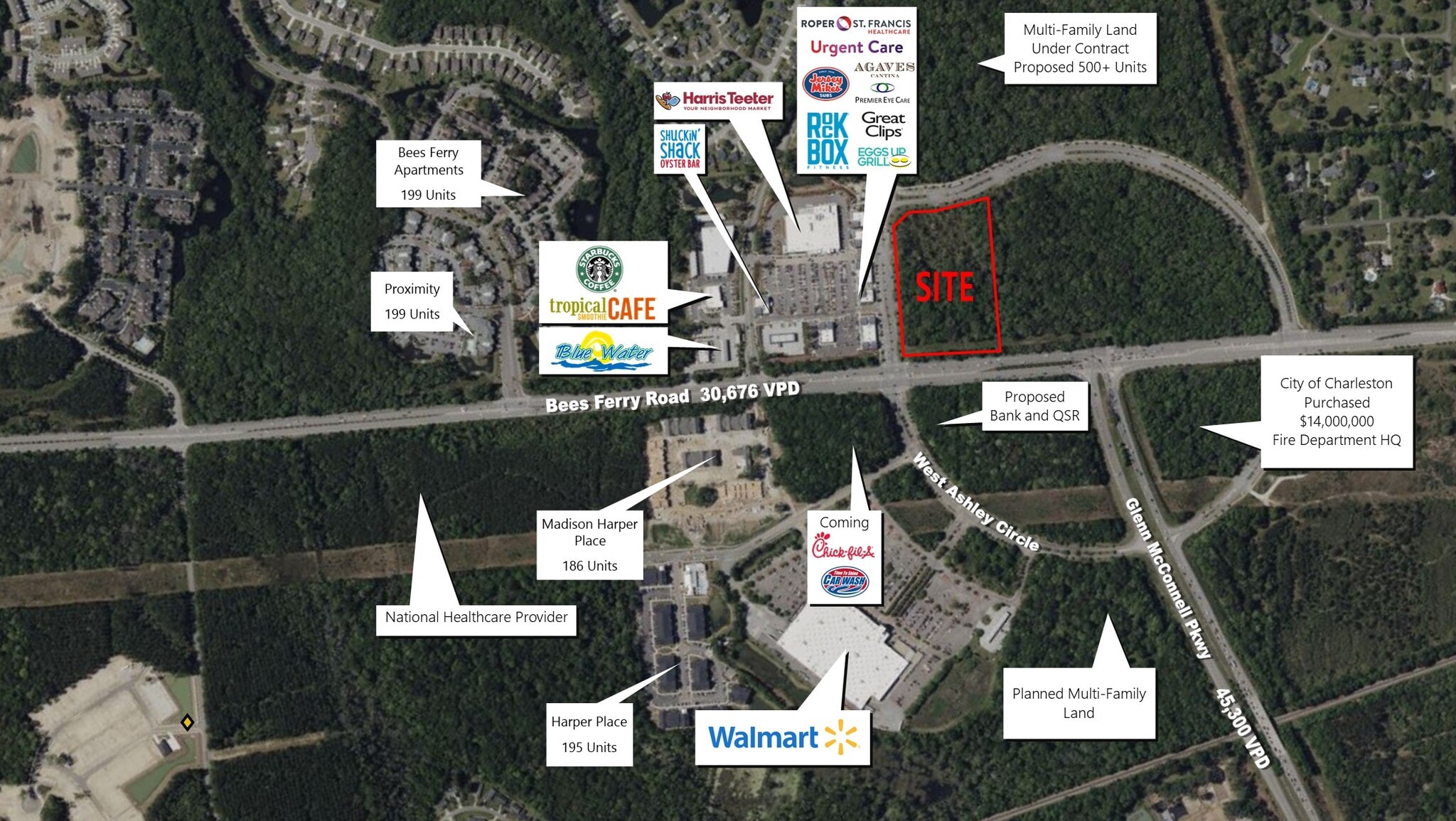 000 West Ashley Cir, Charleston, SC for lease Aerial- Image 1 of 6