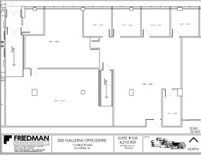 300 Galleria Officentre, Southfield, MI for lease Floor Plan- Image 1 of 2