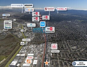 1160 El Camino Real, San Carlos, CA - Aerial  map view - Image1