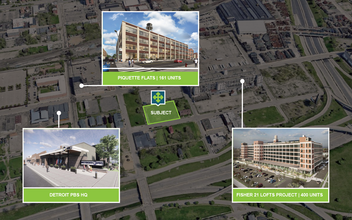 547 Harper Ave, Detroit, MI - aerial  map view