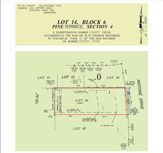 Plus de détails pour 1535 Antoine Dr, Houston, TX - Terrain à vendre