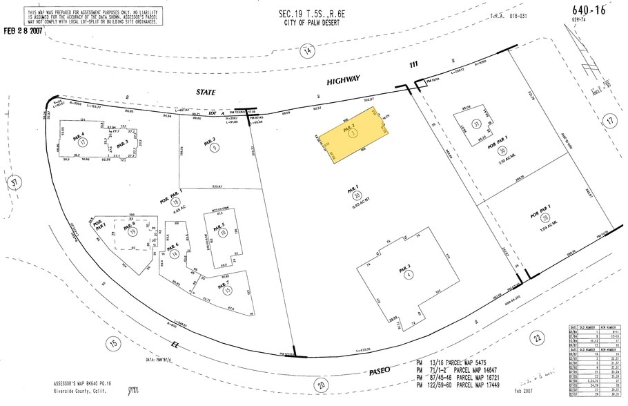 72655-72705 Hwy 111, Palm Desert, CA for lease - Plat Map - Image 3 of 3