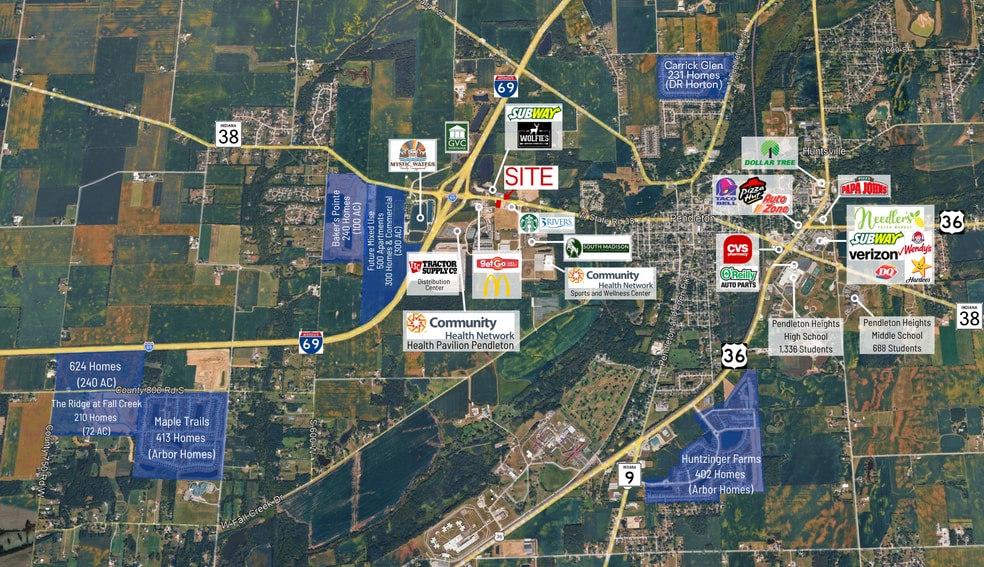 0 Henderson Way, Pendleton, IN for lease - Aerial - Image 3 of 3