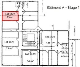Bureau dans Lisses à louer Plan d’étage- Image 2 de 2