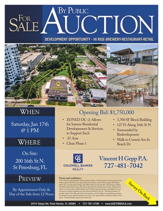 Plus de détails pour 200-210 16th St N, Saint Petersburg, FL - Commerce de détail à vendre