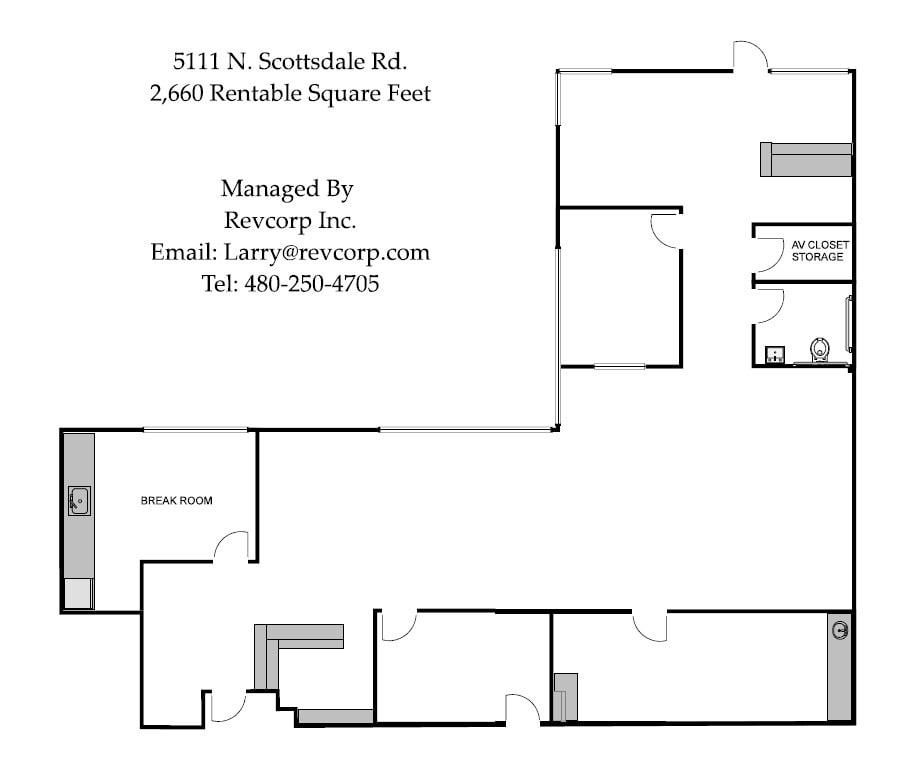 5111 N Scottsdale Rd, Scottsdale, AZ for lease Floor Plan- Image 1 of 10