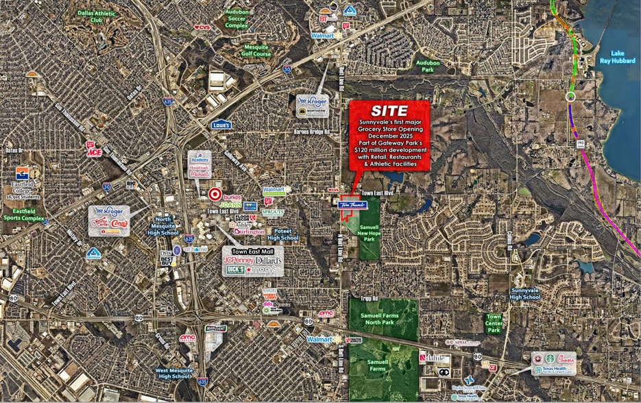 SEC of Belt Line Rd & Town East Blvd, Sunnyvale, TX à vendre - Aérien - Image 2 de 4