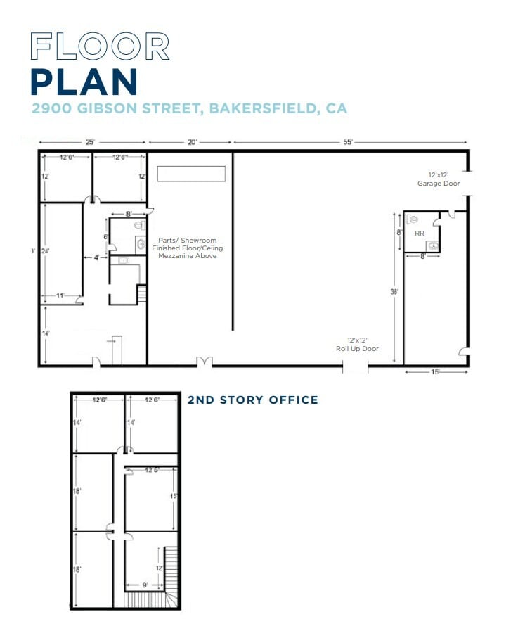 2900 Gibson St, Bakersfield, CA à louer Plan d’étage- Image 1 de 1