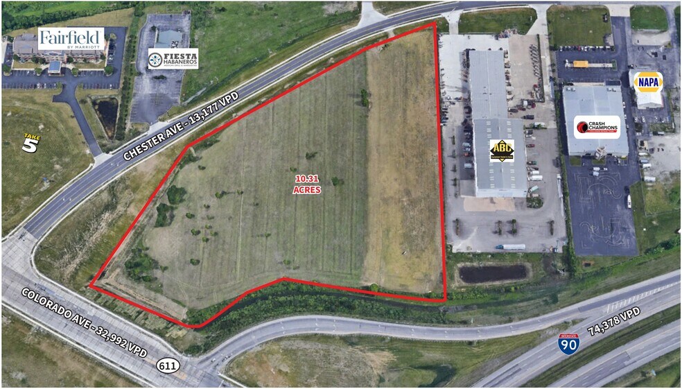 Chester Rd, Avon, OH for sale - Aerial - Image 1 of 4