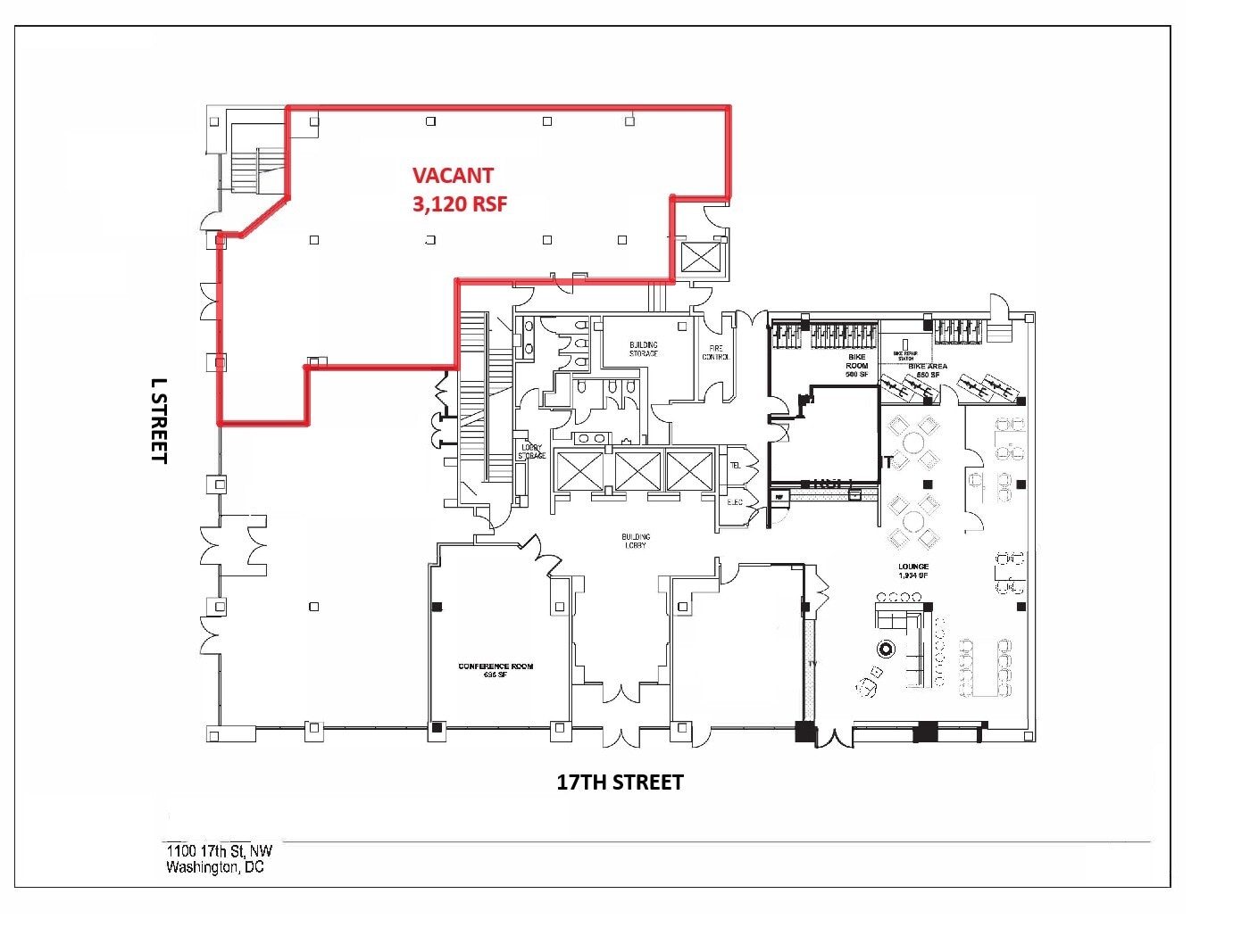 1100 17th St NW, Washington, DC for lease Floor Plan- Image 1 of 1