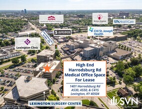 1401 Harrodsburg Rd, Lexington, KY - AERIAL  map view