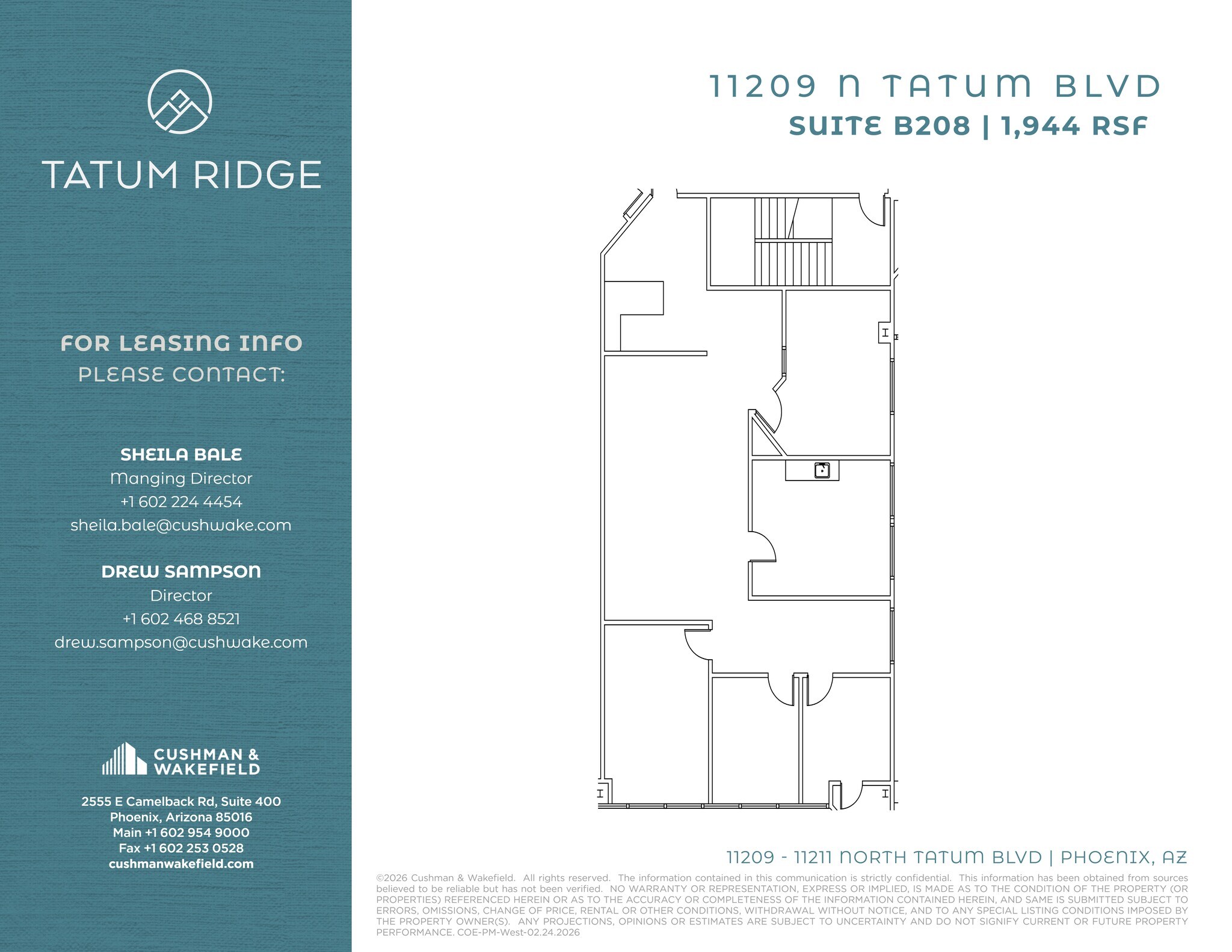 11209 N Tatum Blvd, Phoenix, AZ à louer Plan de site- Image 1 de 1