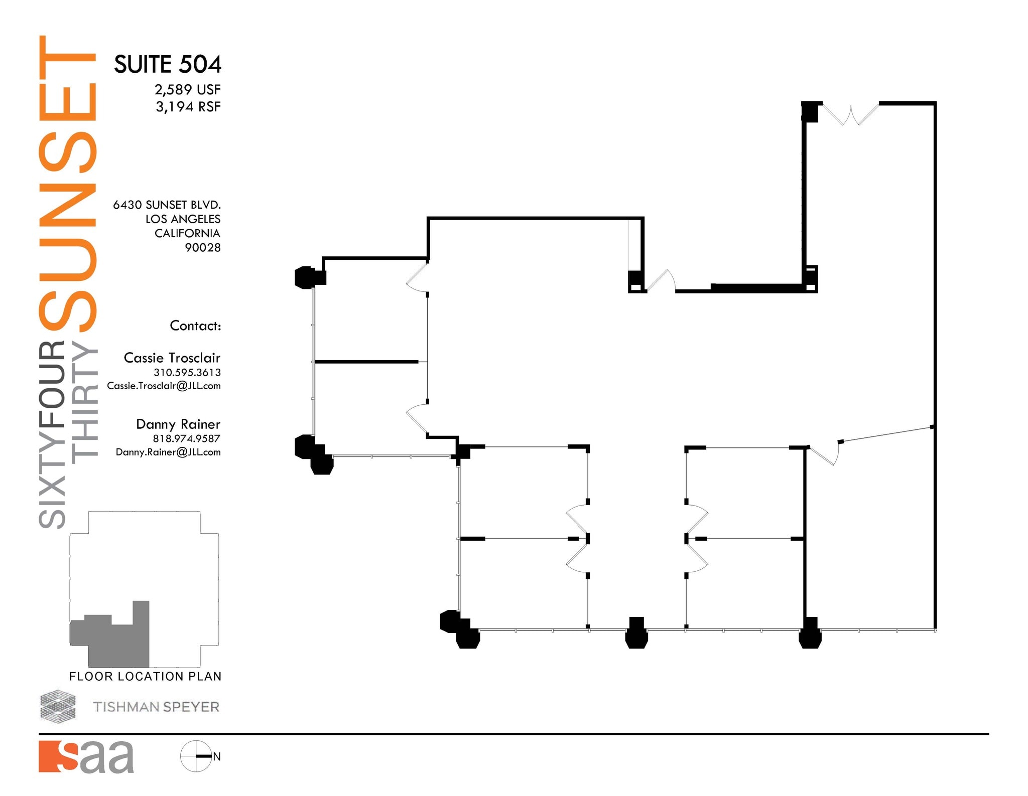 6430 W Sunset Blvd, Los Angeles, CA for lease Floor Plan- Image 1 of 1