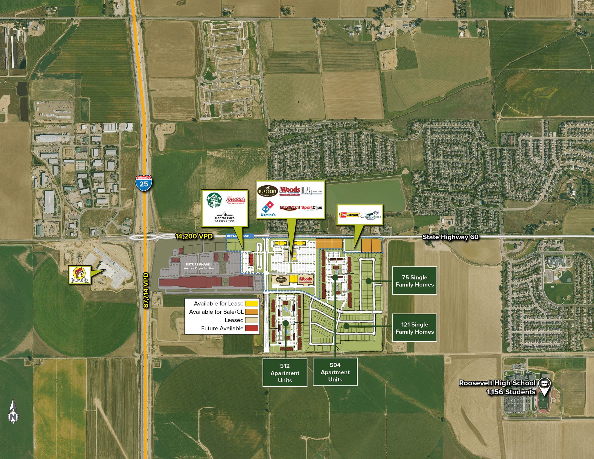 SEC of Highway 60 & I-25, Johnstown, CO for sale Aerial- Image 1 of 3