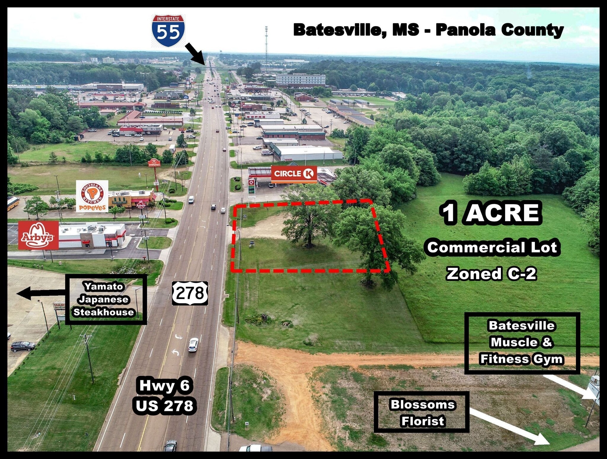 624 Hwy 6/Mississippi 278, Batesville, MS for sale Building Photo- Image 1 of 34
