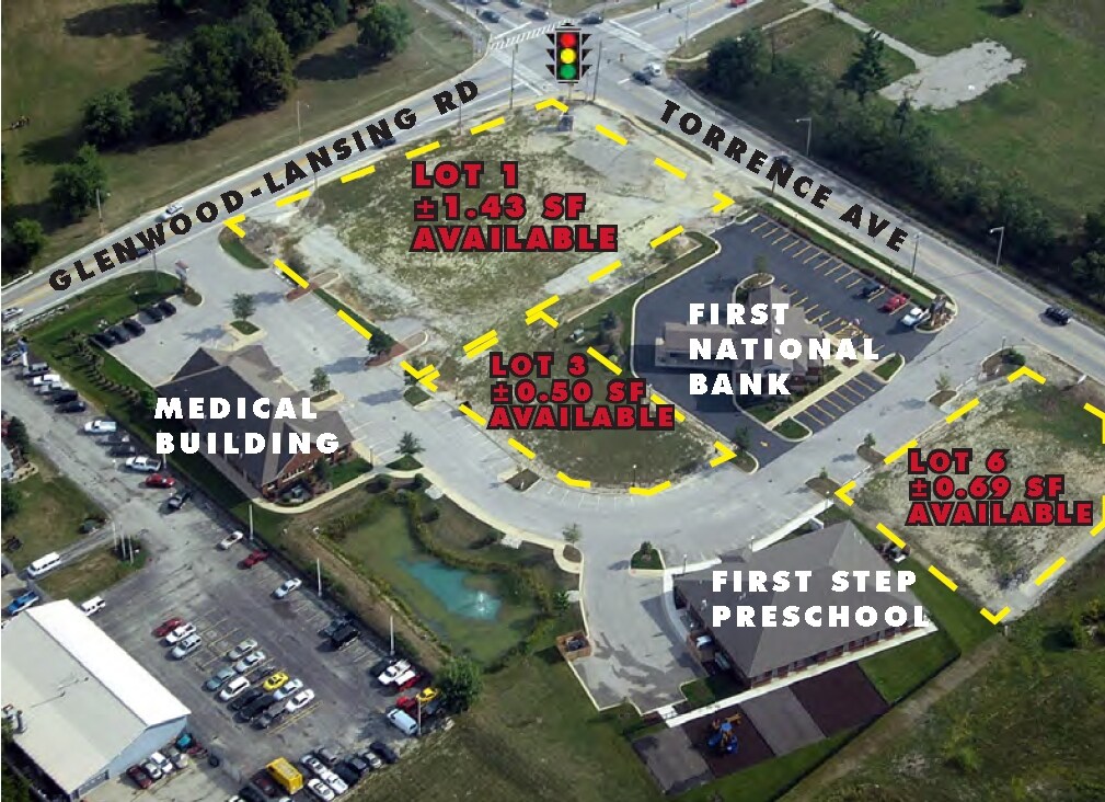 SWC Of Glenwood Lansing Rd & Torrence Ave, Lynwood, IL for sale Aerial- Image 1 of 6