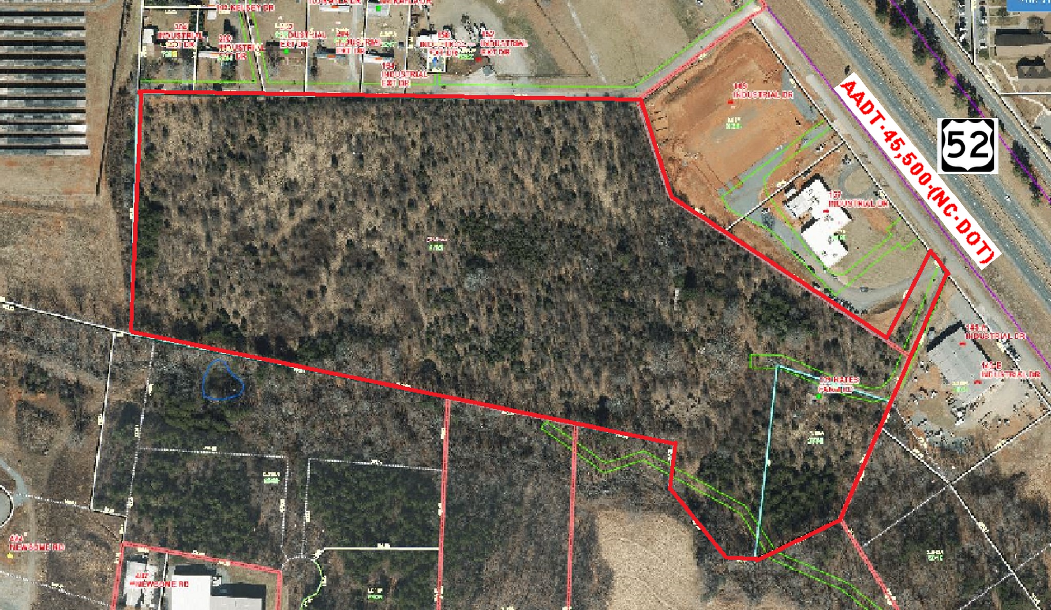 US Highway 52 (Industrial Drive), King, NC for sale Aerial- Image 1 of 2