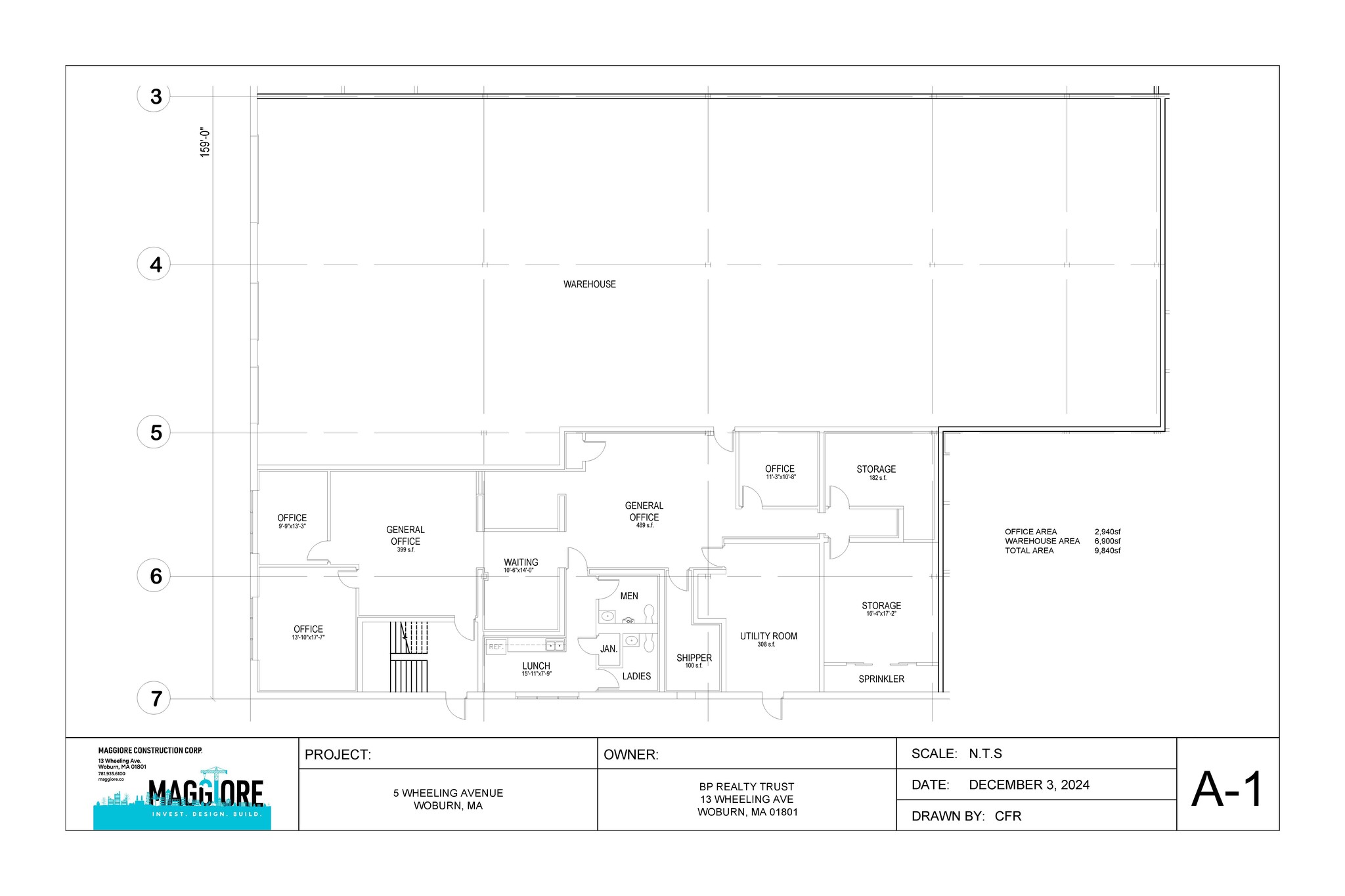 5 Wheeling Ave, Woburn, MA à louer Plan d’étage- Image 1 de 1