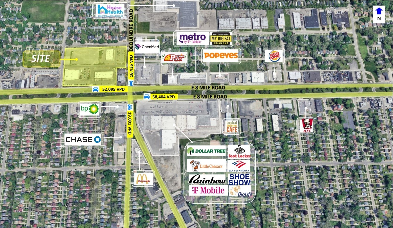 8 Mile Rd, Hazel Park, MI à louer Photo principale- Image 1 de 3