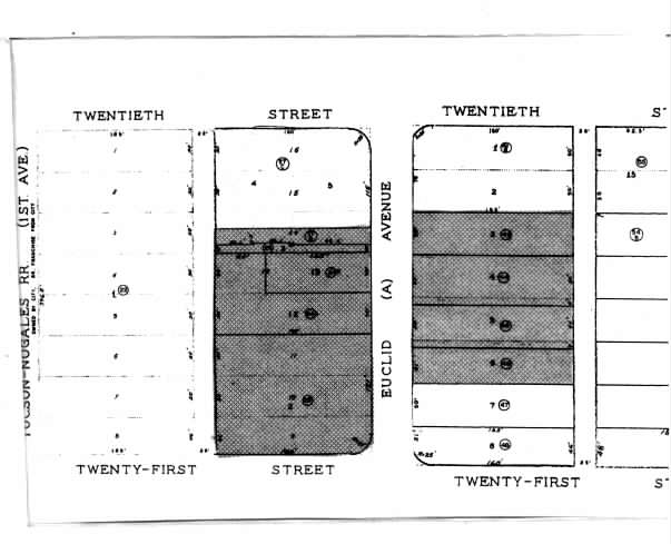 1020-1050 S Euclid Ave, Tucson, AZ à louer - Plan cadastral - Image 2 de 2