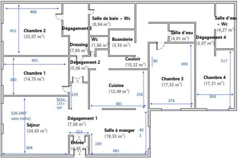 Bureau dans Paris à vendre - Plan d’étage - Image 1 de 2